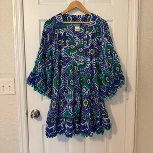 Antica Sartoria by Giacomo Cinque Short Dress Beachwear Resort V Neck One Size